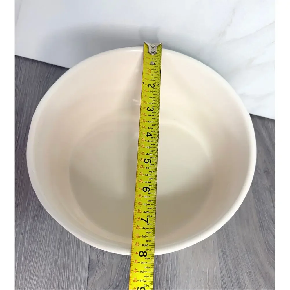 Rae Dunn OLIVER Large Ceramic Dog Pet Bowl 8